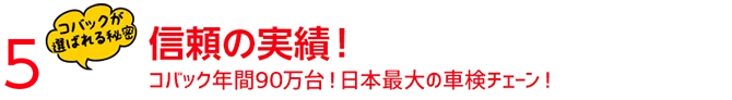 車検実績についての説明見出し